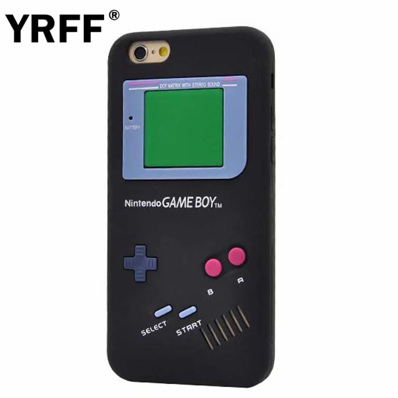 

YRFF Classic 3D Boy Game Machine Model Rubber Phone Case For iphone X 7 8 6 6S Plus 5 5S SE Soft silicone back Cases Cover