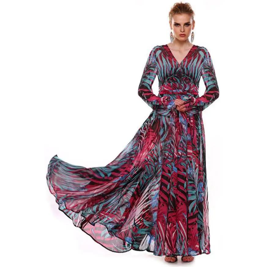 V neck floral dress with sleeves shirts V neck floral dress with sleeves shirts