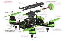 210GT 210 Multicopter FPV QAV Racing Drone PNP RTF with CC3D NZ32 F3 Flight Control COMS CCD Camera Mushroom Antenna F18214