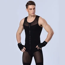 Большой x-образный мужской тонкий формирователь тела талии Мужское нижнее белье жилет для похудения корсет для живота рубашка Топы спереди молния дизайн