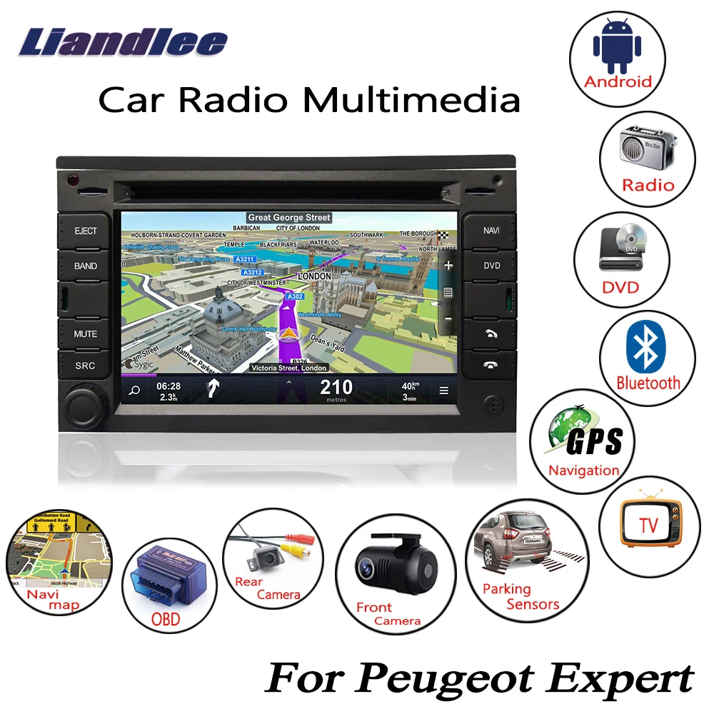 Liandlee For Peugeot Expert 2007~2015 Android Car Radio CD DVD Player GPS Navi Navigation Maps Camera OBD TV Screen Multimedia1