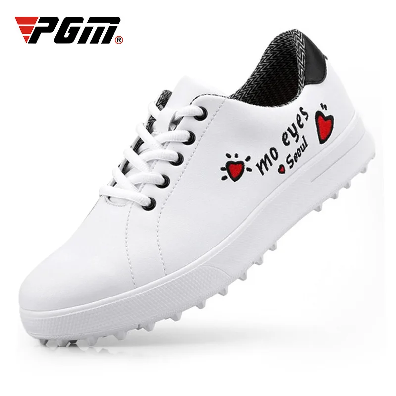

PGM Golf Shoes Ladies Waterproof Shoes Korean version Baitie Small White Shoes Soft and breathable