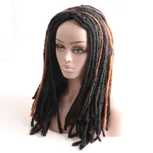 Desire для волос 1 шт. 18 дюймов 45 см длинные ямайские дредлок волос Синтетические парики черный коричневый смешанный цвет для женщин