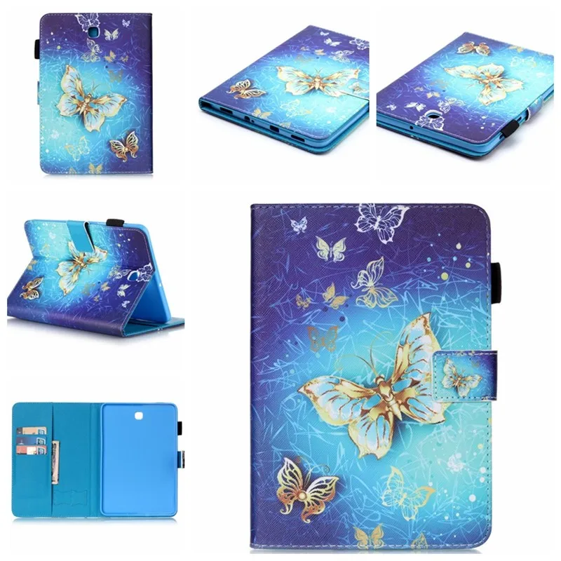 For Samsung Galaxy Tab S2 8.0 SM-T710  T715  T713 T719 Case Stylus Holder Wallet Smart PU Leather Smart Card Slots Flip Cover (3)