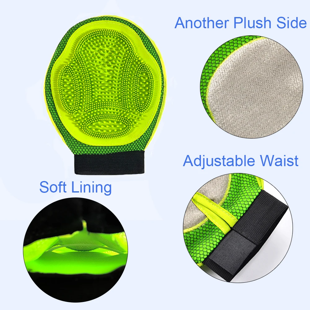 Pet Grooming Glove for Cats Brush Comb Cat Hackle Pet Deshedding Brush Glove for Animal Dog Pet Hair GloveS for Cat Dog Grooming (6)
