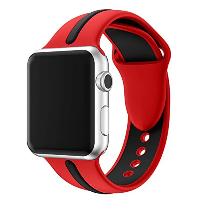 

Sport Band for Apple Watch 42mm Soft Silicone Strap Series 3 Watchband Replacement Wrist Strap for iWatch 38mm Bands Series 1/2