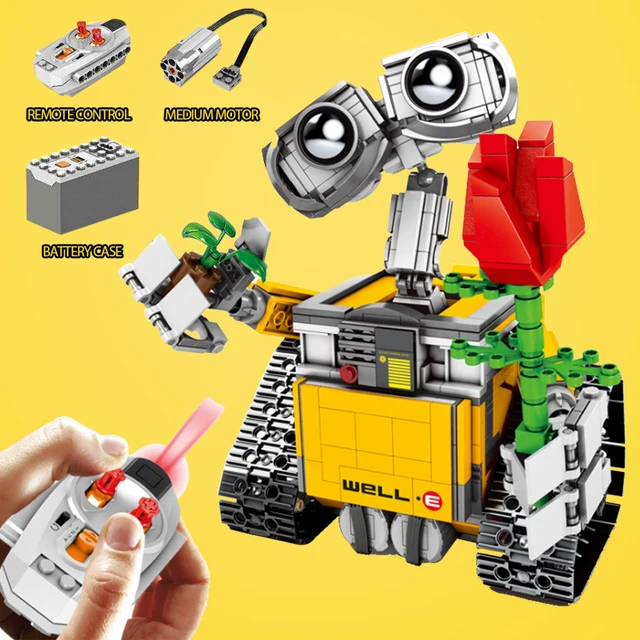 Remote Control WALL E Robot Compatible Legoing Technic Blocks Movie