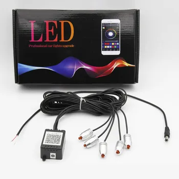 

6m Sound Active RGB LED Car Interior Light Multicolor EL Neon Strip Light Bluetooth Phone APP Control Atmosphere Light 12V