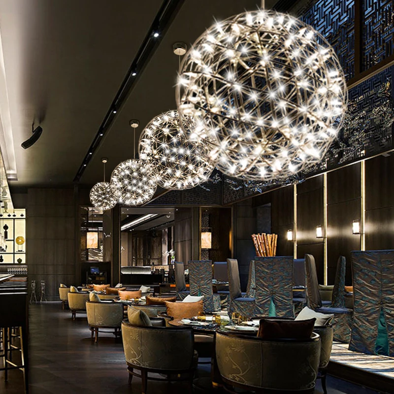 2018 New Syxchun Nordic Personality Led Sparkling Ball Stairs