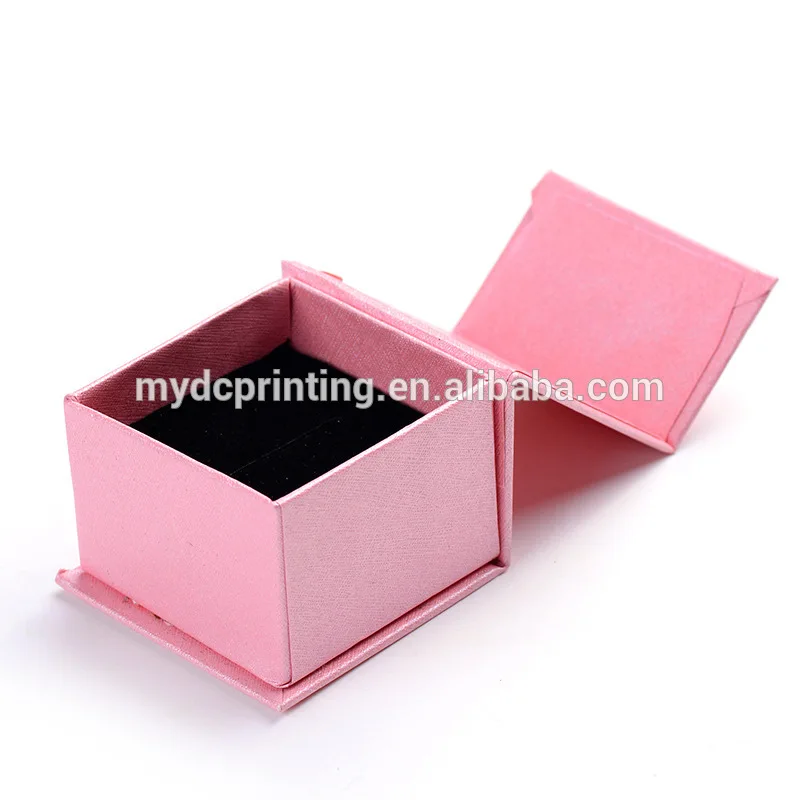 Простой дизайн бумажная коробка для драгоценностей коробка с лентой закрытия