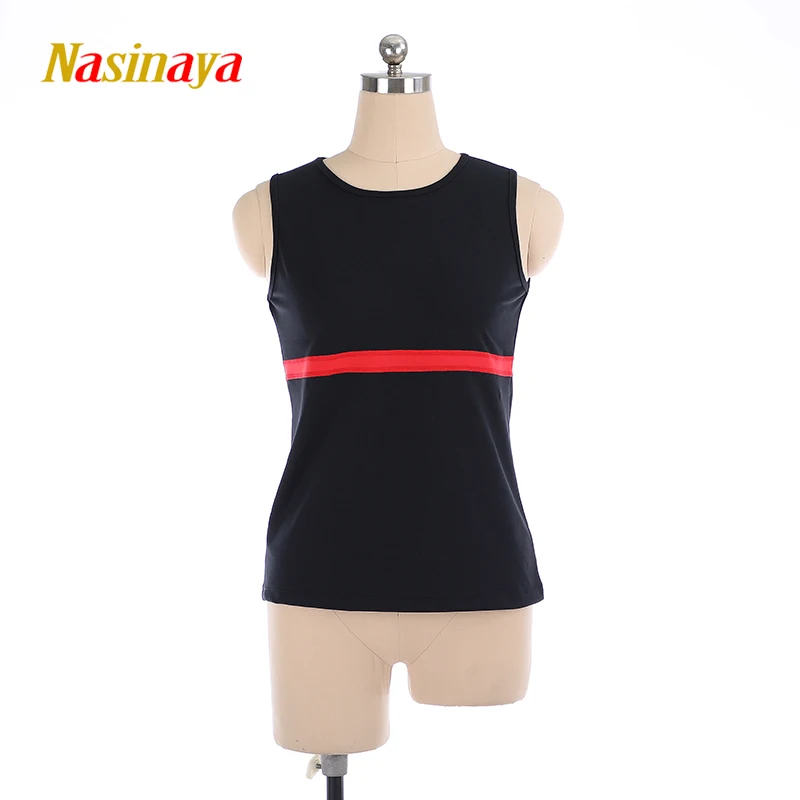 

Customized Figure Skating Vest Underwaist T shirt Tops for Girl Women Training Ice Skating Patinaje Gymnastics no sleeve 5