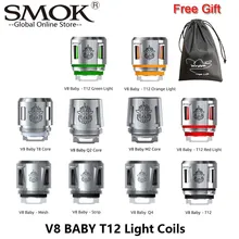 Original SMOK TFV8 Baby Coil Head V8 Baby T12 Red Light T8 T6 X4 Q2 M2 Mesh For X-PRIV Mag Baby Kit TFV12 Baby Prince Atomizer Original SMOK TFV8 Baby Coil Head V8 Baby T12 Red Light T8 T6 X4 Q2 M2 Mesh For X-PRIV Mag Baby Kit TFV12 Baby Prince Atomizer