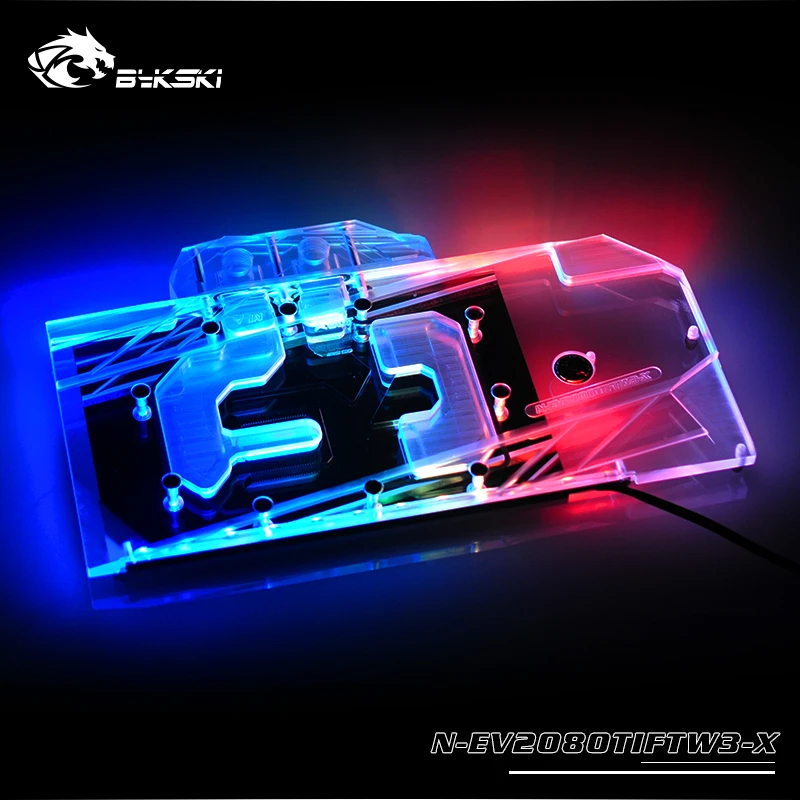 Bykski Water Block use for EVGA RTX2080TI FTW3 Ultra-Gaming SKU(11G-P4-2487-KR)/Full Cover Copper R