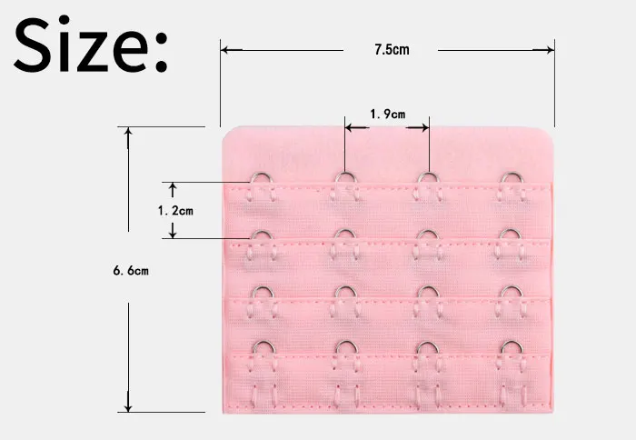 Нижнее белье фитинг аксессуары для бюстгалтеров удлинитель 4 крючка четыре Удлинительное Крепление-пряжка с застежкой ремешок для женщин крюк-удлинитель и лента для глаз