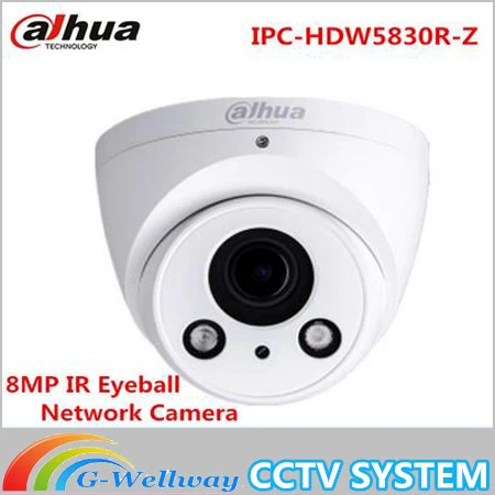 DHL Dahua 8MP IR Eyeball Network Camera IPC HDW5830R Z H 265 Dome Onvif POE Micro