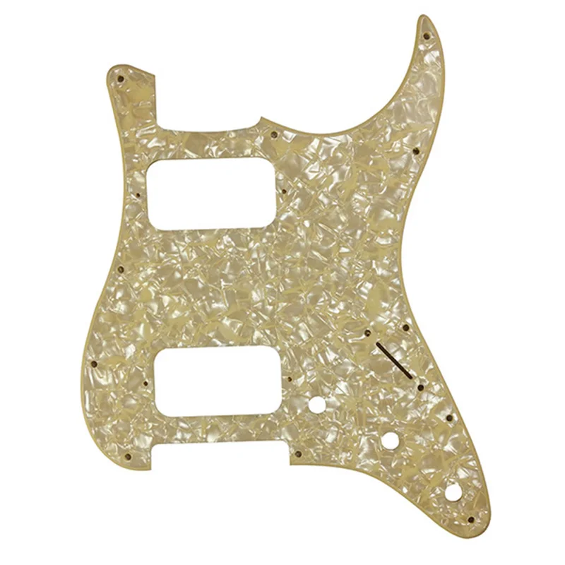 Pleroo на заказ гитарные Запчасти-для 72' 11 винтовое отверстие стандарт St HH Humbuckers Электрическая Гитара pickguard Scratch Plate - Цвет: 2Ply Cream Pearl
