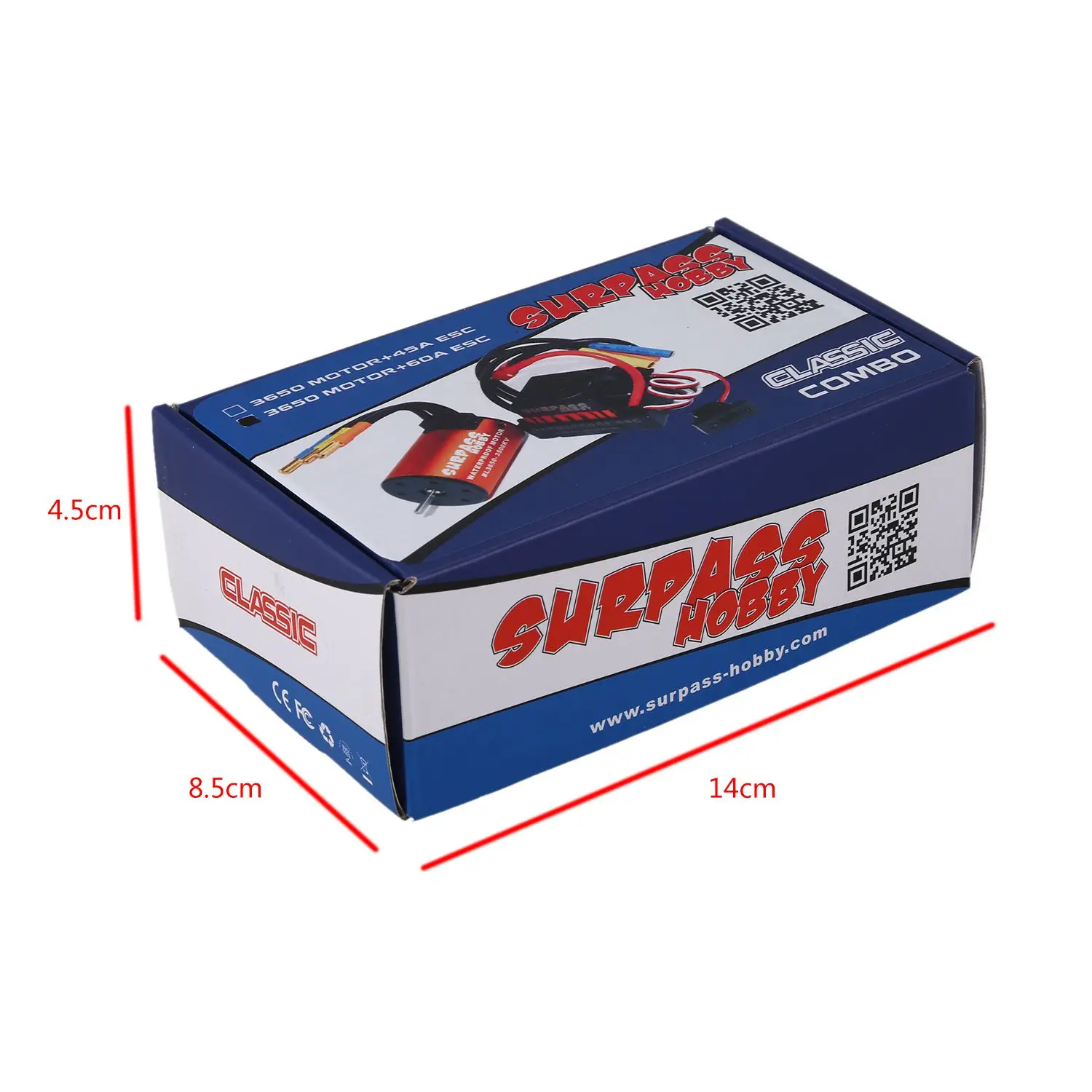 

SURPASS HOBBY Upgrade Waterproof 3650 3900KV RC Brushless Motor with 60A ESC Combo Set for 1/10 RC Car Truck Motor kit