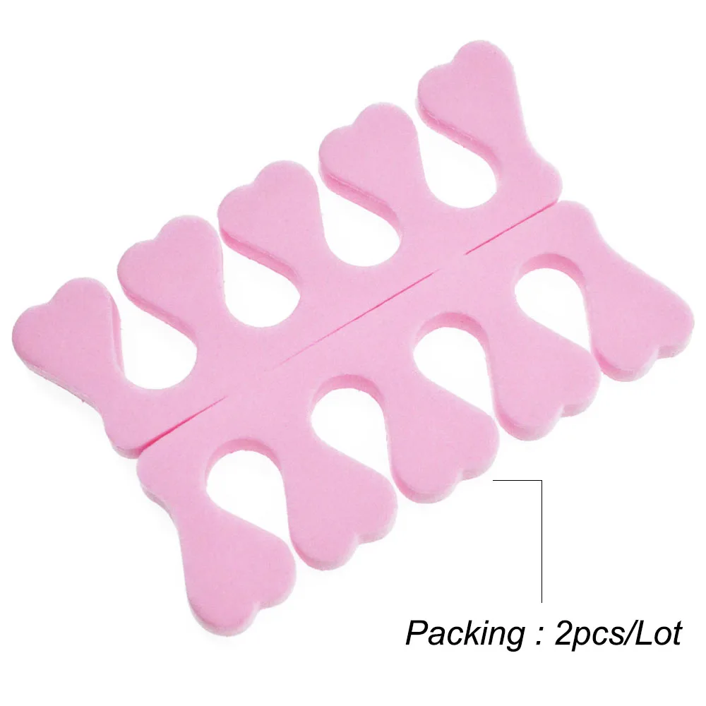 STZ 2pcs Soft Foam Sponge Toe Separators Finger Dividers Nail Art Tools Holder Manicure Pedicure Nail Gel Accessories TR20-1