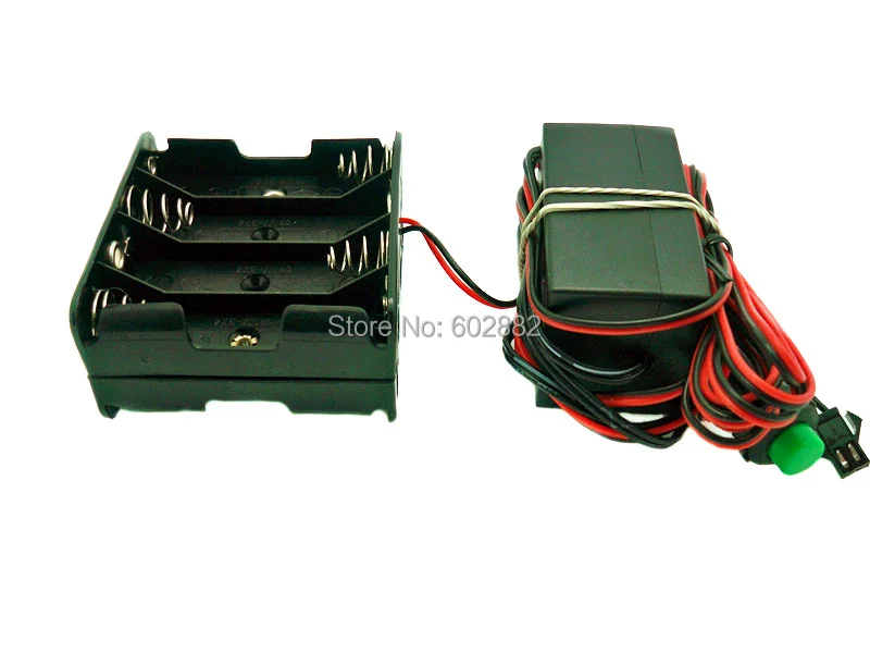 12V Inverter for 10 20 Meters EL Wire with Cell Box Push Button Free Shipping