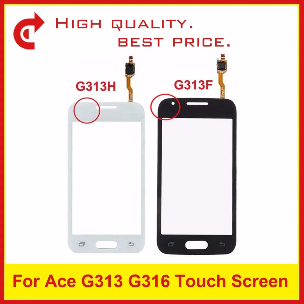 

10Pcs/lot For Samsung Galaxy Ace 4 G313 G313F SM-G313H G316 G316H Touch Panel Screen Digitizer Sensor Outer Glass Lens