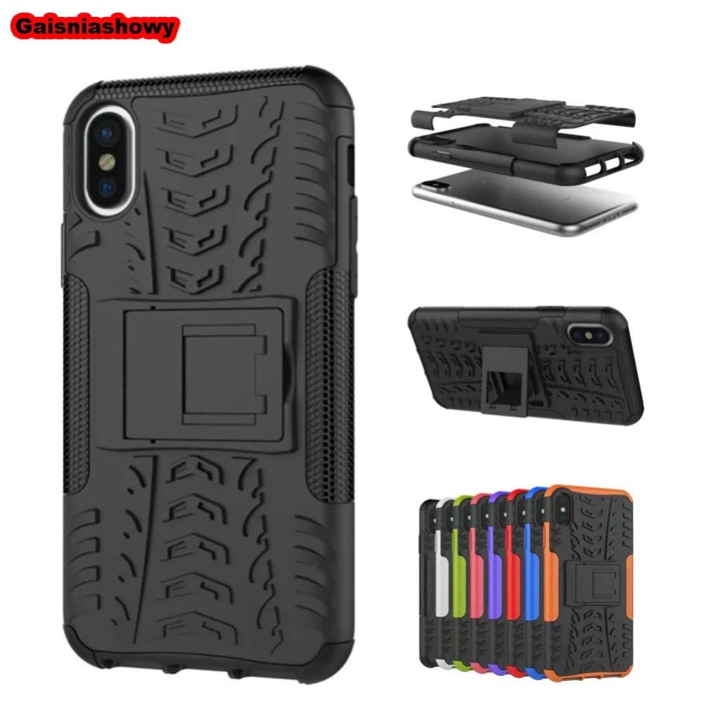 Case For iPhone 6 6s 7 8 Plus Shockproof Armor Hard PC Silicone X XS XR 11 Pro Max Phone Cases Cover Shell Coque |
