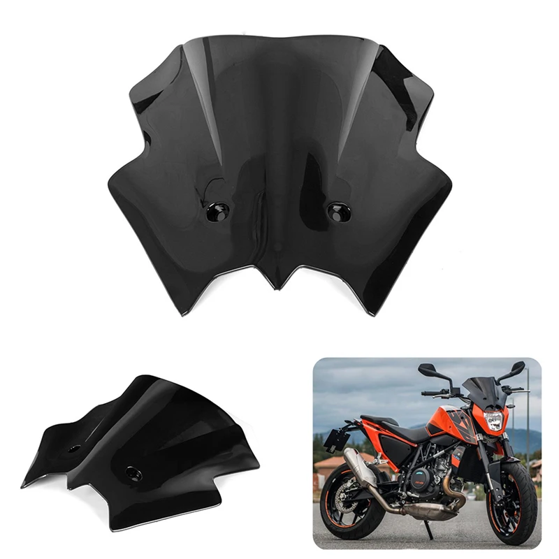 

Black Motorcycle Windshield Windscreen For KTM DUKE 690 DUKE690 DUKE-690 2012-2015 2014 2013