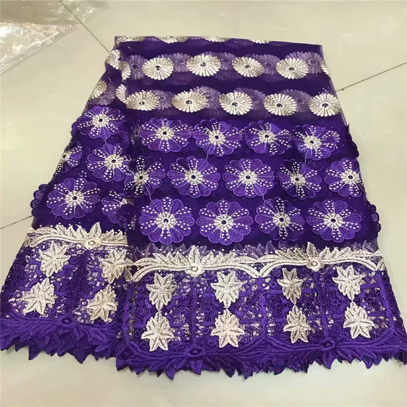 

ZQ!2018 African Laces Fabrics Embroidered Nigerian Guipure French Cord Lace Fabric High-quality African French Net Lace! J112235