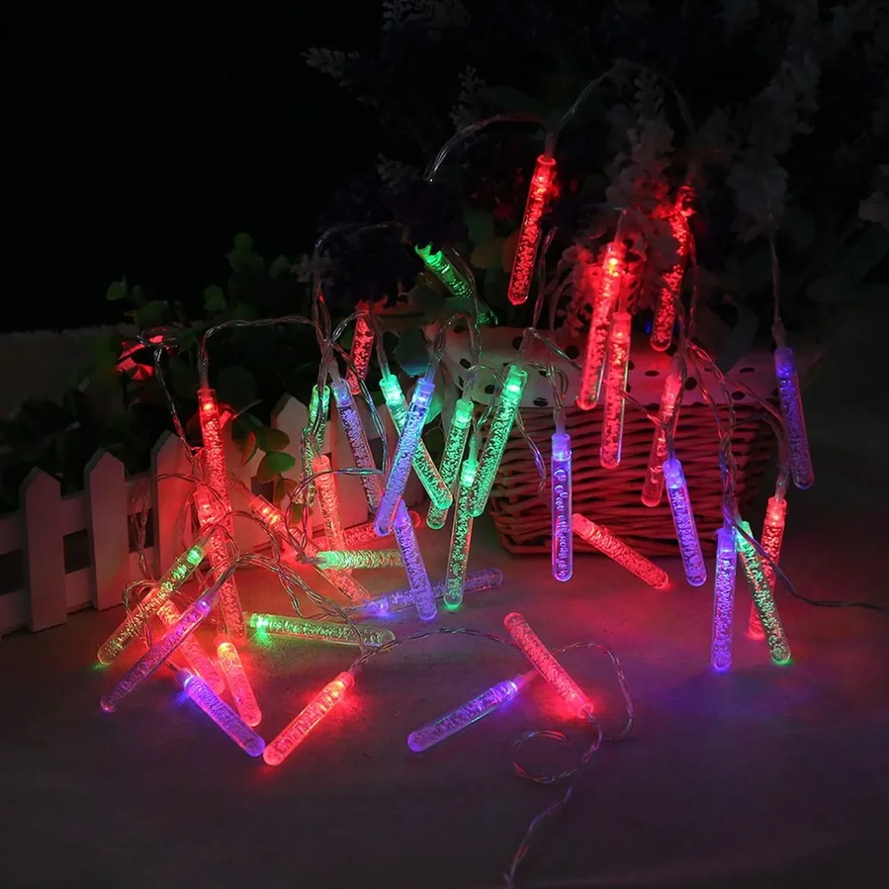 

20 LED light String Bubble Column Battery Box Home Decoration String Light Christmas Garden Decoration Bubble Bar Light String