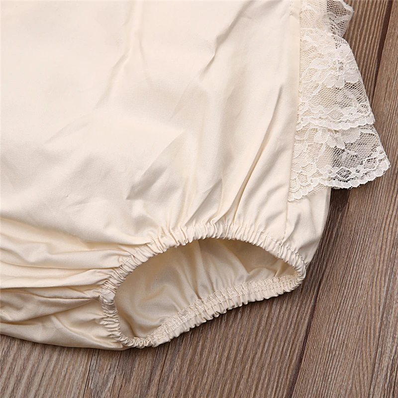2018 New Summer Baby Romper Girl's Princess White Lace Romper Baby Clothes Newborn Backless Jumpsuit