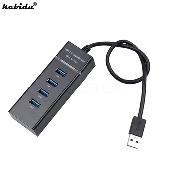 

kebidu 4 Port HUB USB 3.0 Splitter Adapter 5Gbps USB HUB High Speed for Laptop PC / Notebook / Computer Peripherals Accessories