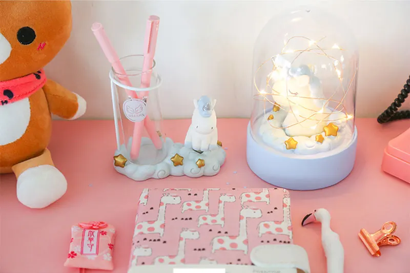 Cartoon LED Night Light Luminaria Garland Fairy String Lights Novelty Unicorn Night Lamp Bedside Lamp For Kids Christmas New Year Gift (12)