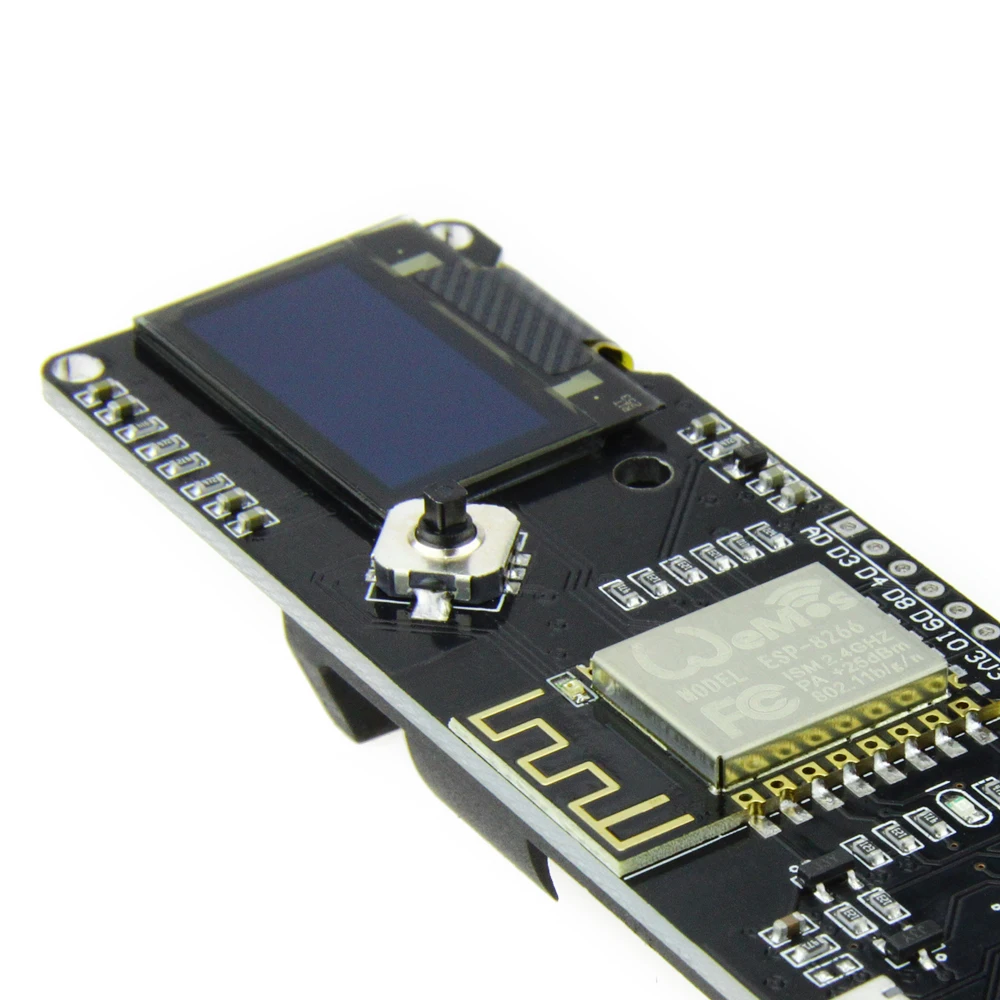 ESP8266 OLED preflashed development board) экран 0 96 дюйма версия + 18650 OLED|Беспроводные модули| |