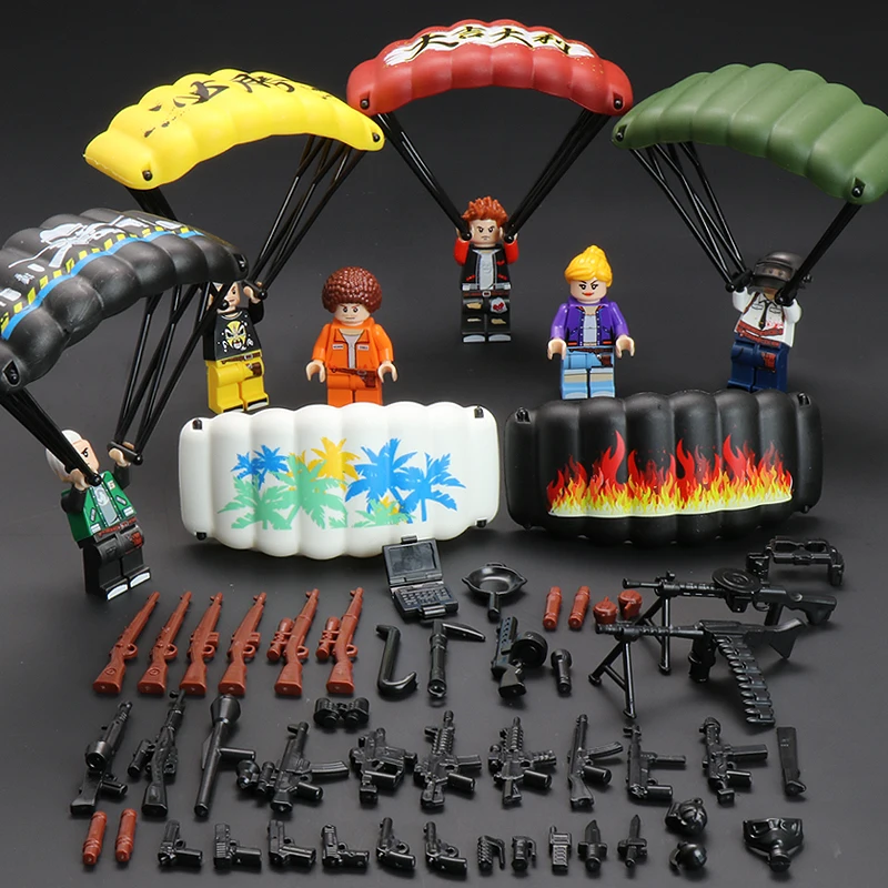 

Paratrooper! Military Special Forces Soldiers Bricks Figures Guns Weapons Armed SWAT Building Blocks Legoed Toy For Children