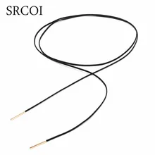 Женский длинный черный замшевый шнур кожаный чокер ювелирное украшение лента веревка Обертывание Шеи Воротник Чокеры в готическом стиле галстук Лариат Чокер Ожерелье