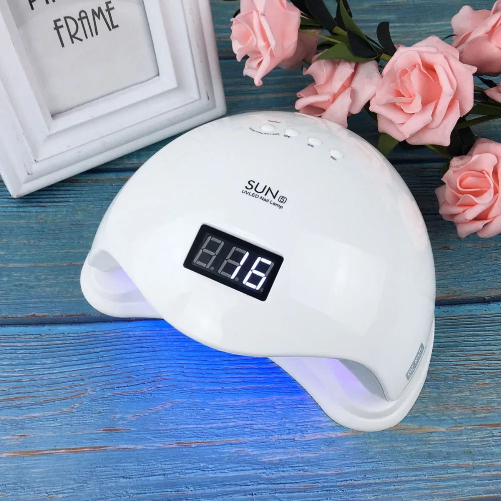 

YUJIA UV Lamp Nail SUN5 48W SUNUV LED Nail Light Is Suitable For All Gel 24 beads Butomatic Sensing LED Display Nail Dryer