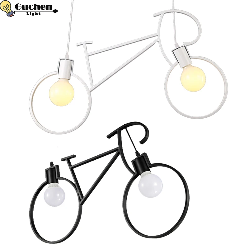 

Nordic Creative Pendant Light Children Room Iron Bicycle lampshade Droplight Bedroom/Restaurant/shopwindow ceiling led Fixture