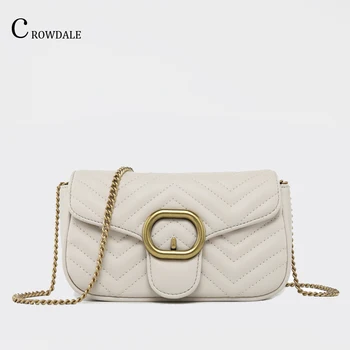 

CROWDALE Women Bags Chain Bag PU Leather Small Crossbody Bags For Women Messenger Bags