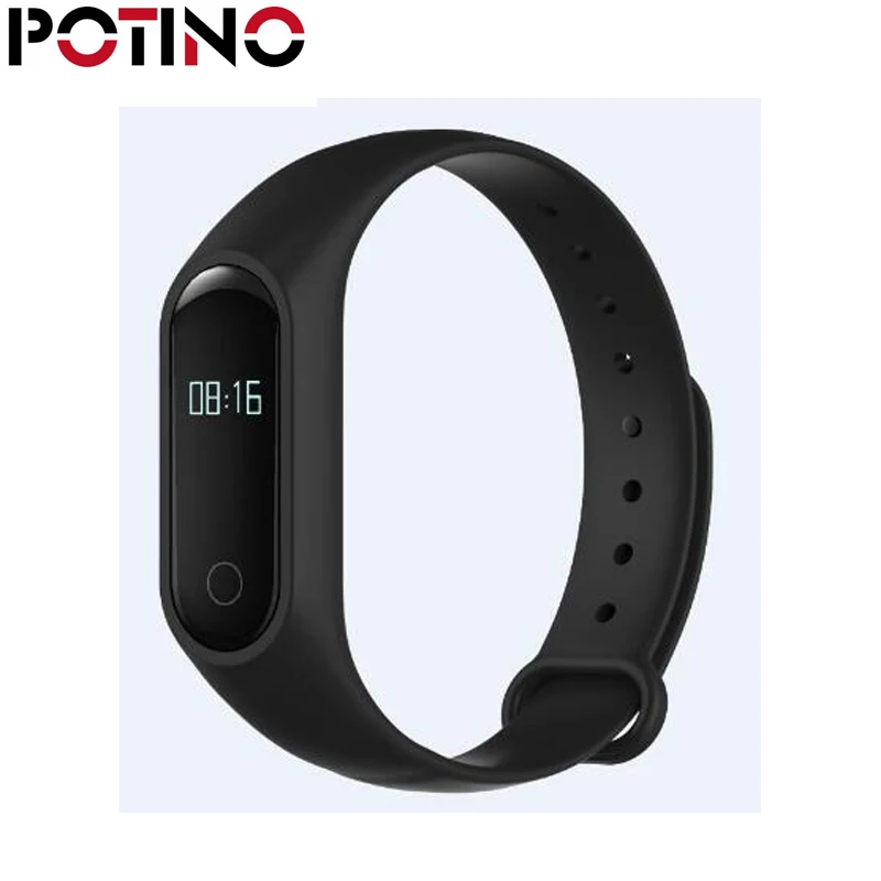 POTINO A16 Smart Wristband Heart Rate Monitor Sleep Track Pedometer Alarm Sleep Monitor Sedentary Reminder OLED