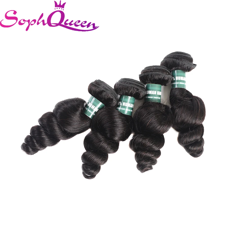 Soph Queen Hair Malaysian Loose Wave Bundles 100% Human Hair Weave Bundles Can Buy With Closure Remy Hair Extensions Soph Queen Hair Malaysian Loose Wave Bundles 100% Human Hair Weave Bundles Can Buy With Closure Remy Hair Extensions