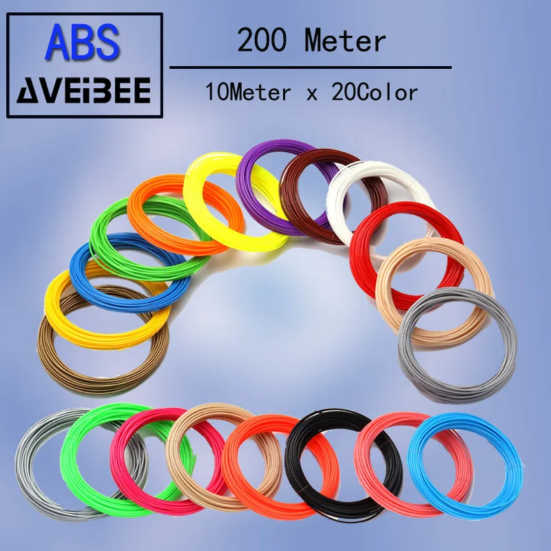 

10 Meter Each Color ABS Plastic Wire 1.75mm 3D Printer Materials Threads 3D Pen Filament Plastic For 3 D Pens