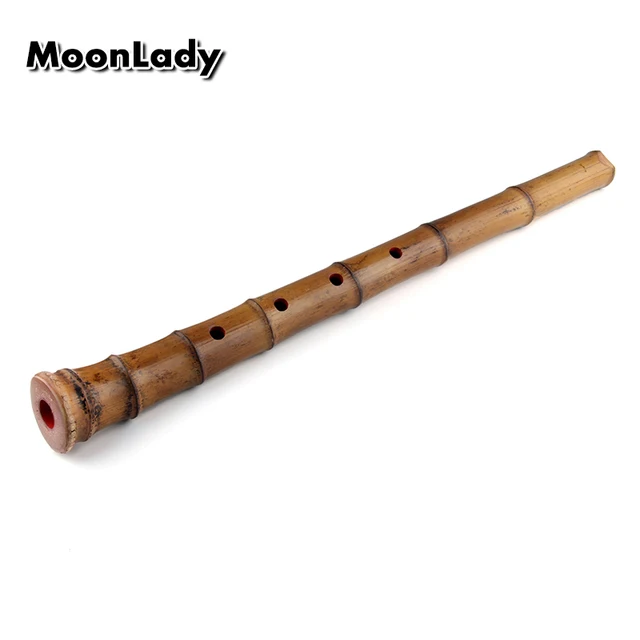 Bamboo Shakuhachi 5 Holes Japanese Flute With Cuter Incision D pipe Not