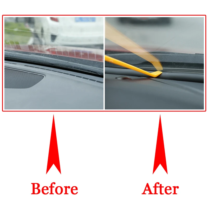 Us 13 99 15 Off Car Styling Rubber Anti Noise Soundproof Dustproof Car Dashboard Windshield Sealing Strips Accessories For Toyota Rush 2006 2018 In