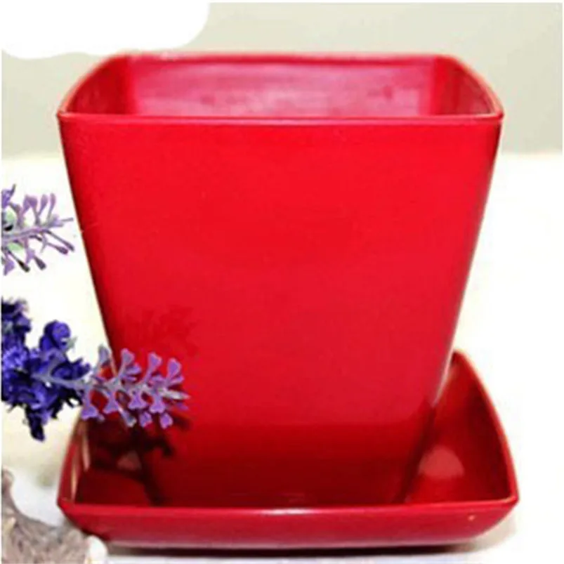 Mini Flower Pot Square Plastic Plant Flower Pot Garden Home Office Decor Nursery VA Suitable For All Kinds Of Plan 40AP0109