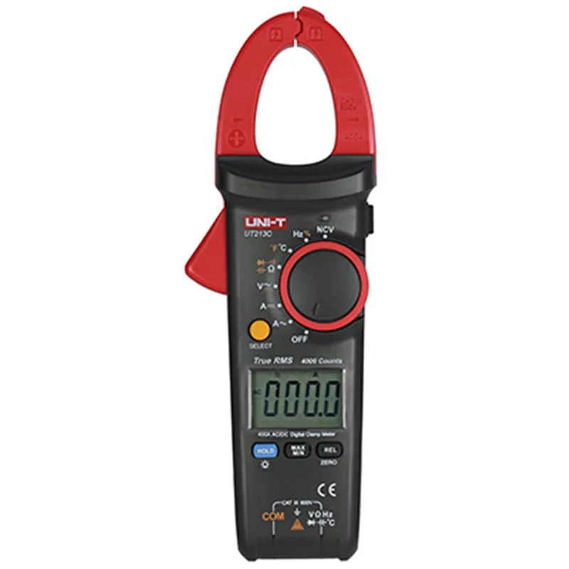 

UNI-T clamp meter UT213C ac dc current clamp meter LCD backlight Resistance C/F Voltage digital clamp meter auto mini clamp