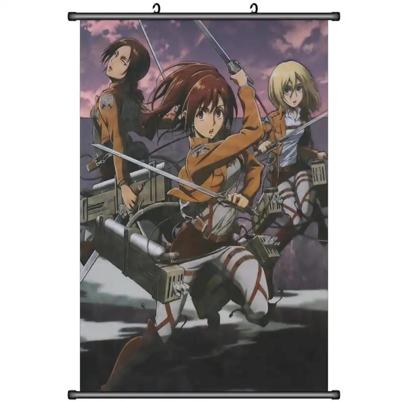 アニメタイタンアニーleonheart 三笠アッカーマン Arlart Historia エレン レヴィ家の装飾壁スクロールポスター画像 Painting Calligraphy Aliexpress