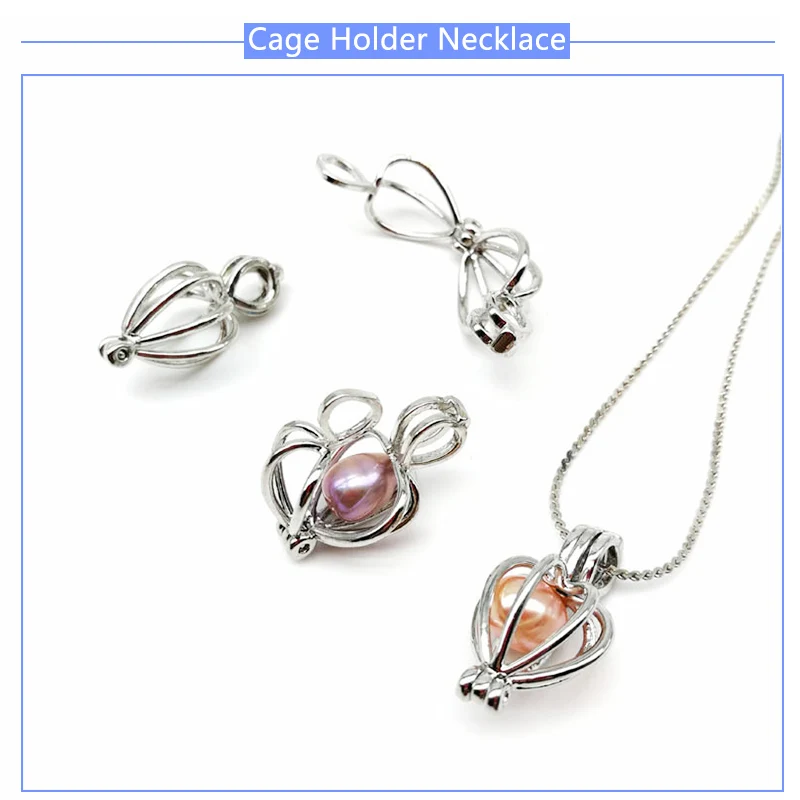 Hongye Cage Holder Wish Box Wish Pearl Love подвесное ожерелье популярное натуральное пресноводное устрицы Подарочная коробка на День святого Валентина