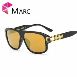 MARC UV400 женские и мужские солнцезащитные очки Óculos золота Мода gafas Очки sol Пластик площадь Ясно Градиент ясно