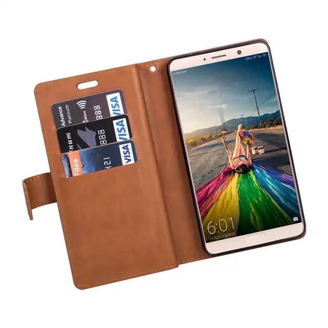 Fone Капа для Коврики 10 Магнитный кошелек чехол для телефона для Huawei mate 10 ALP-L09 Кожа Книга Флип стойка молния карман чехол