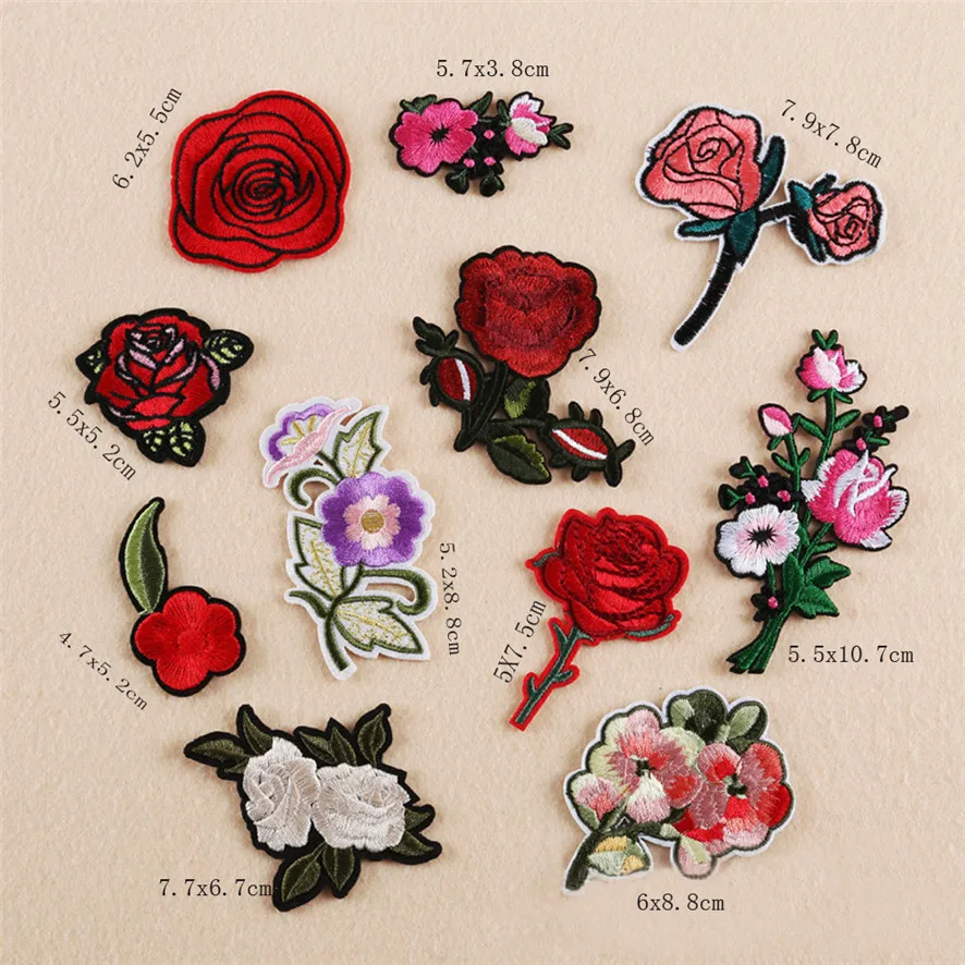 

Zero 201711PC Rose And Flower Floral Collar Sew Patch Applique Badge Embroidered Case Hot Purchasing B7712