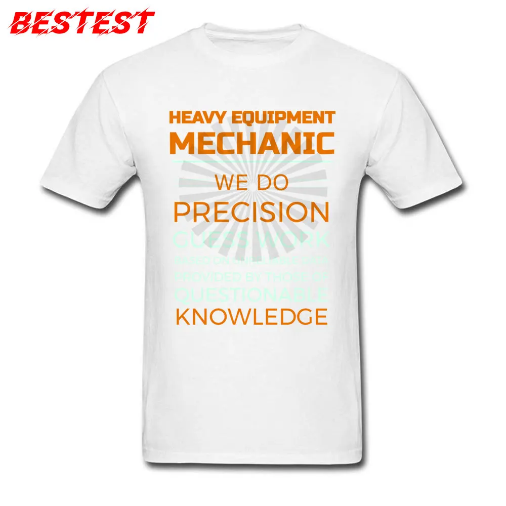 Casual Cool T-shirts for Men 100% Cotton Summer Fall Tops T Shirt Printed Tee-Shirts Short Sleeve On Sale Crew Neck Heavy Equipment Mechanic Diesel Logging T shirt white